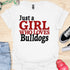 Just a girl who loves bulldogs - V9 - Blocky T-Shirt